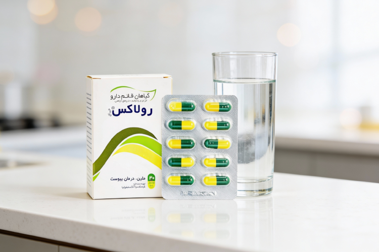 تصویر قرص رولاکس با ترکیبات گیاهی برای درمان یبوست